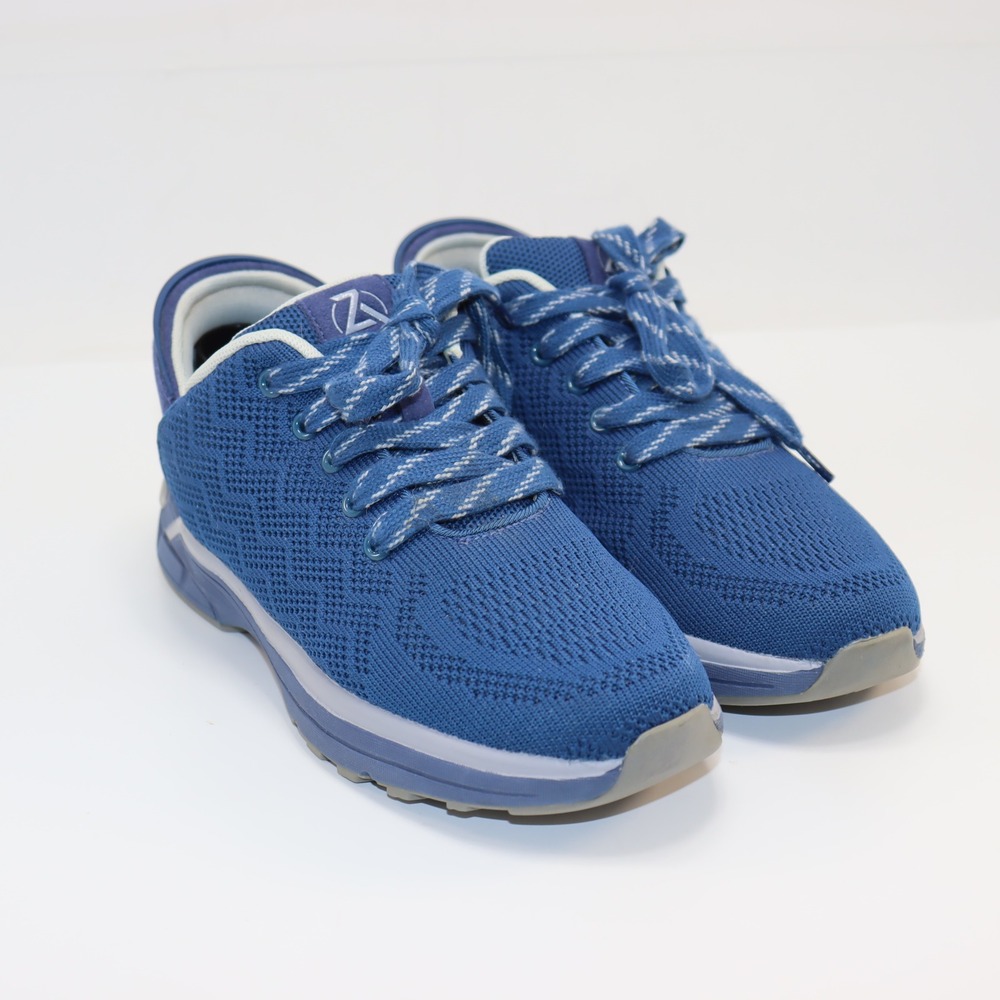 Zeba Hands Free Sneakers 8 Blue Womens Knit Slip On Walking Shoes